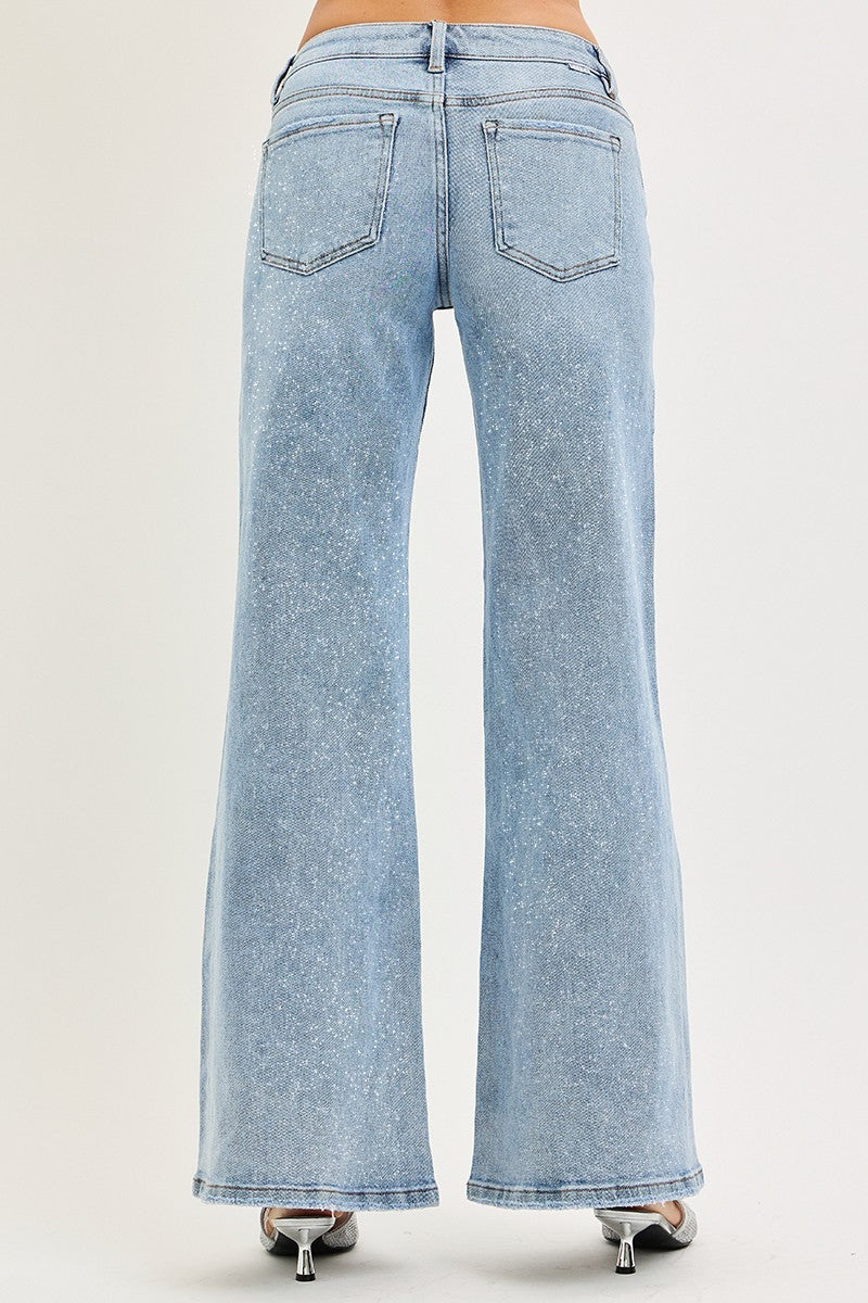 Tia Sparkle Risen Low Rise Jeans