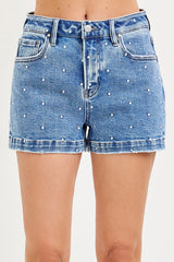 Dot Embroidered Relaxed Shorts