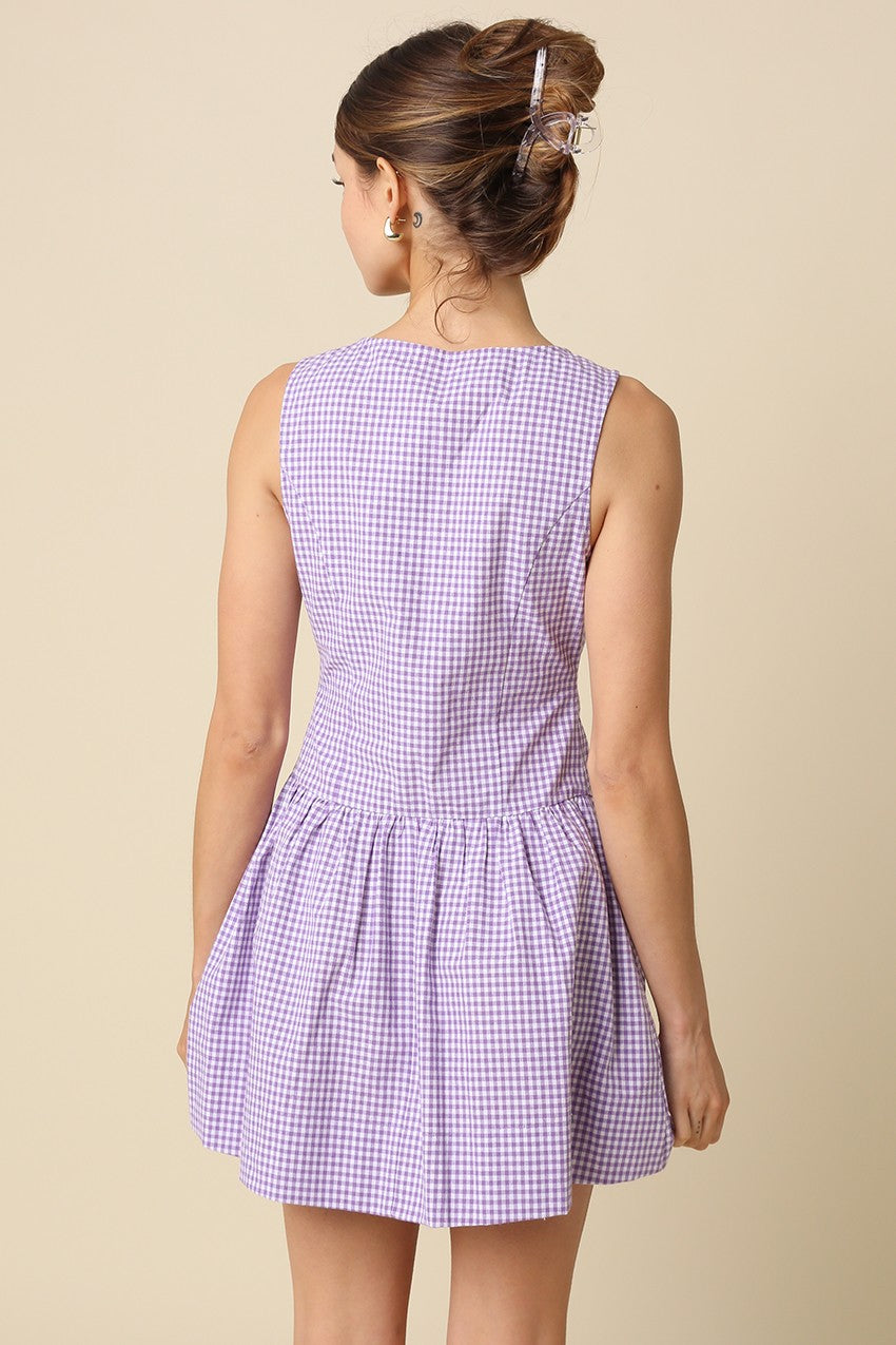 PREORDER***Sienna Gingham Mini Dress