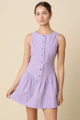 PREORDER***Sienna Gingham Mini Dress