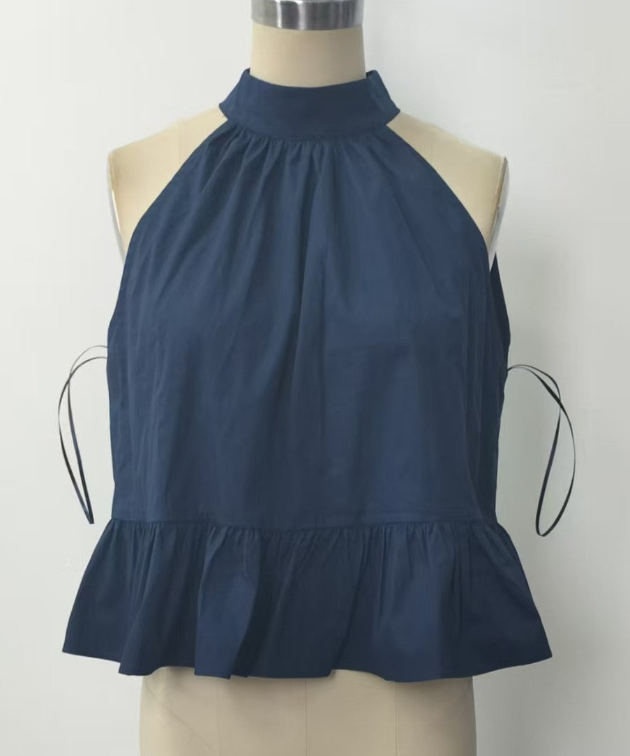Peplum Halter Top