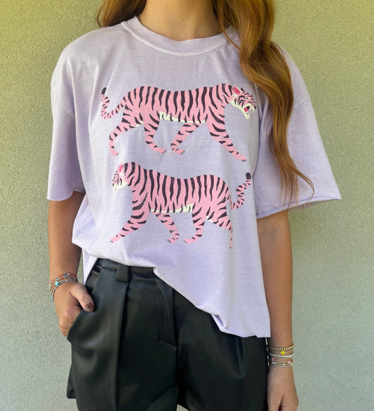 Tigers Vintage Cropped Tee