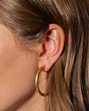Hoop Earrings - Large - Gold-Plated - Terry