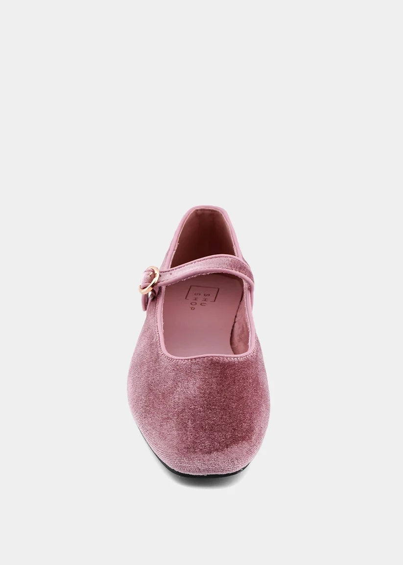Annabelle Rose Velvet Flats