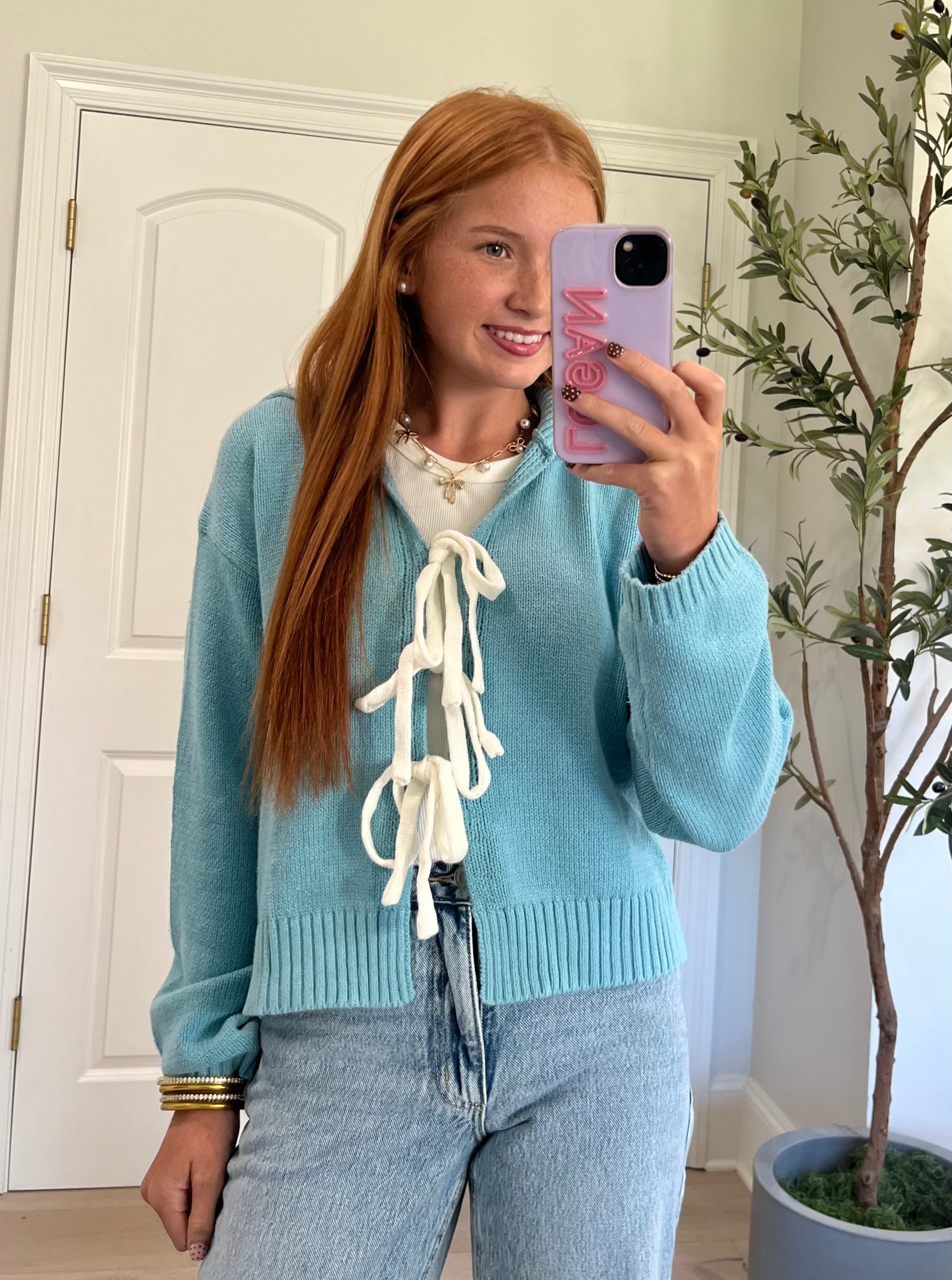 Ashley Tie Front Sweater