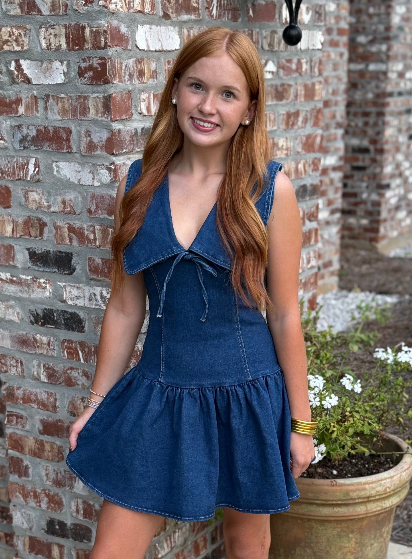 Gracie Denim Bib Dress