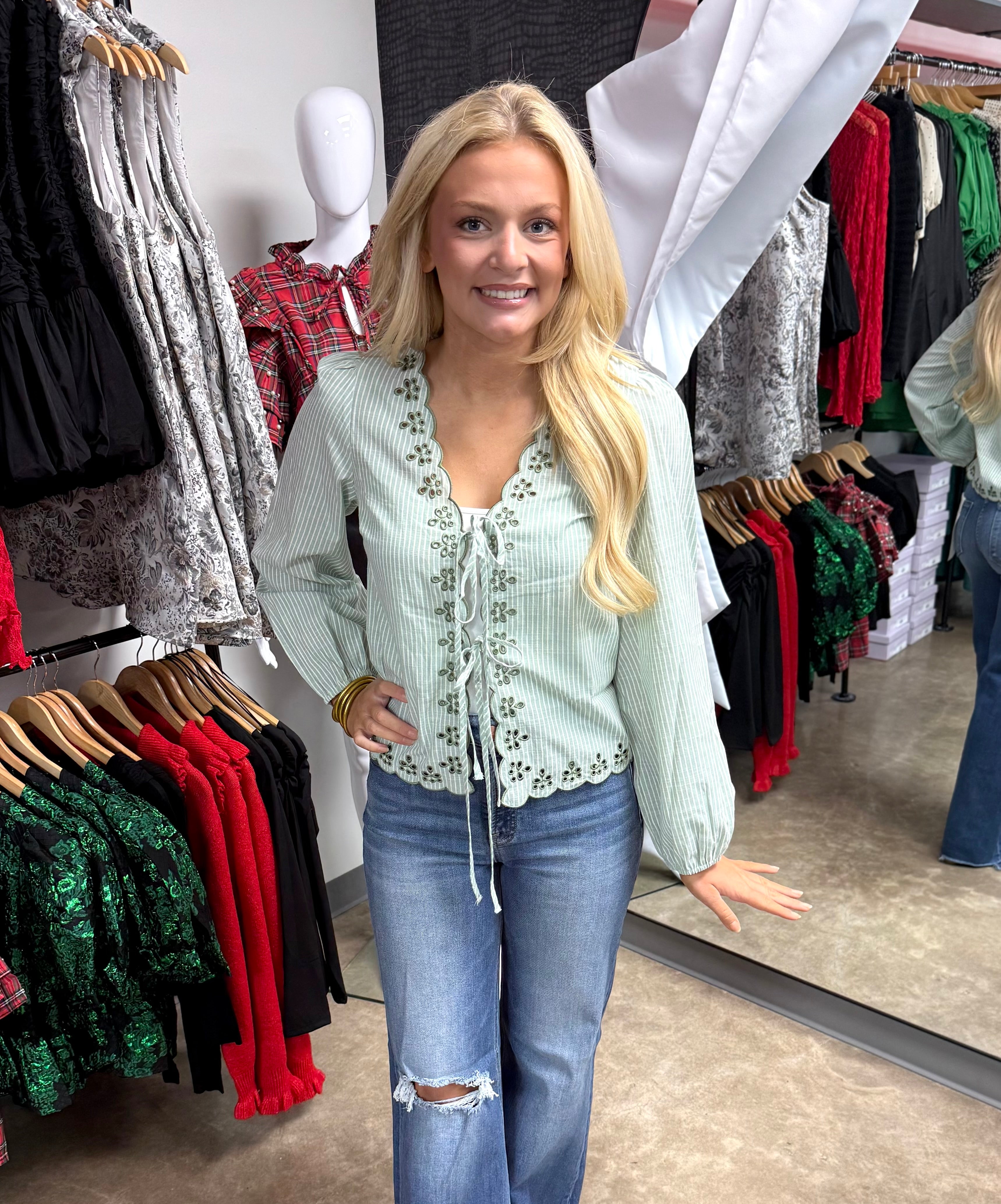 Susie Embroidered Top