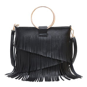 Iron Ring Handle Crossbody Bag