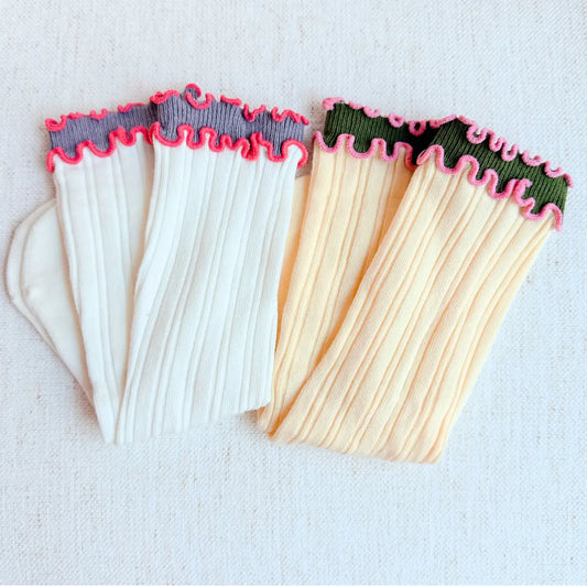 Rippled Ruffle Sock Set of 2