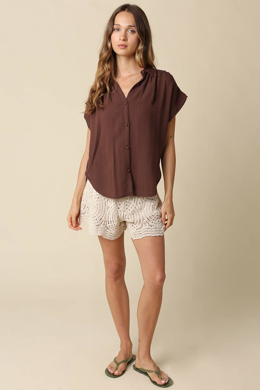 Celine Flutter Sleeve Blouse