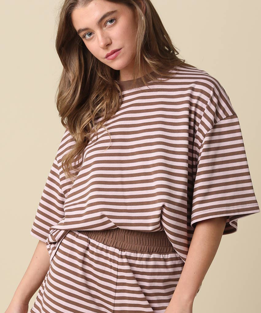 Lena Striped Relaxed Set