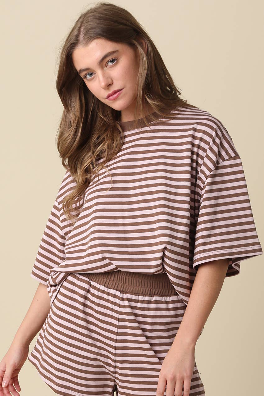 Lena Striped Relaxed Set