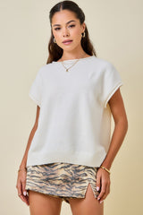 Sia Rolled Sleeve Knit Top