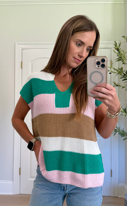 Natalie Color Block Sweater