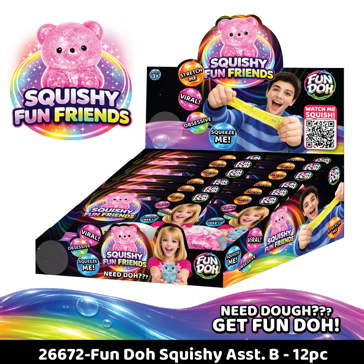 Fun Doh Squishy Gummy Fidget Toy NEW Variety