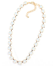 Radcliffe Rhinestone Necklace White Opal