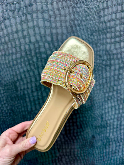 Rainbow Buckle Sandal