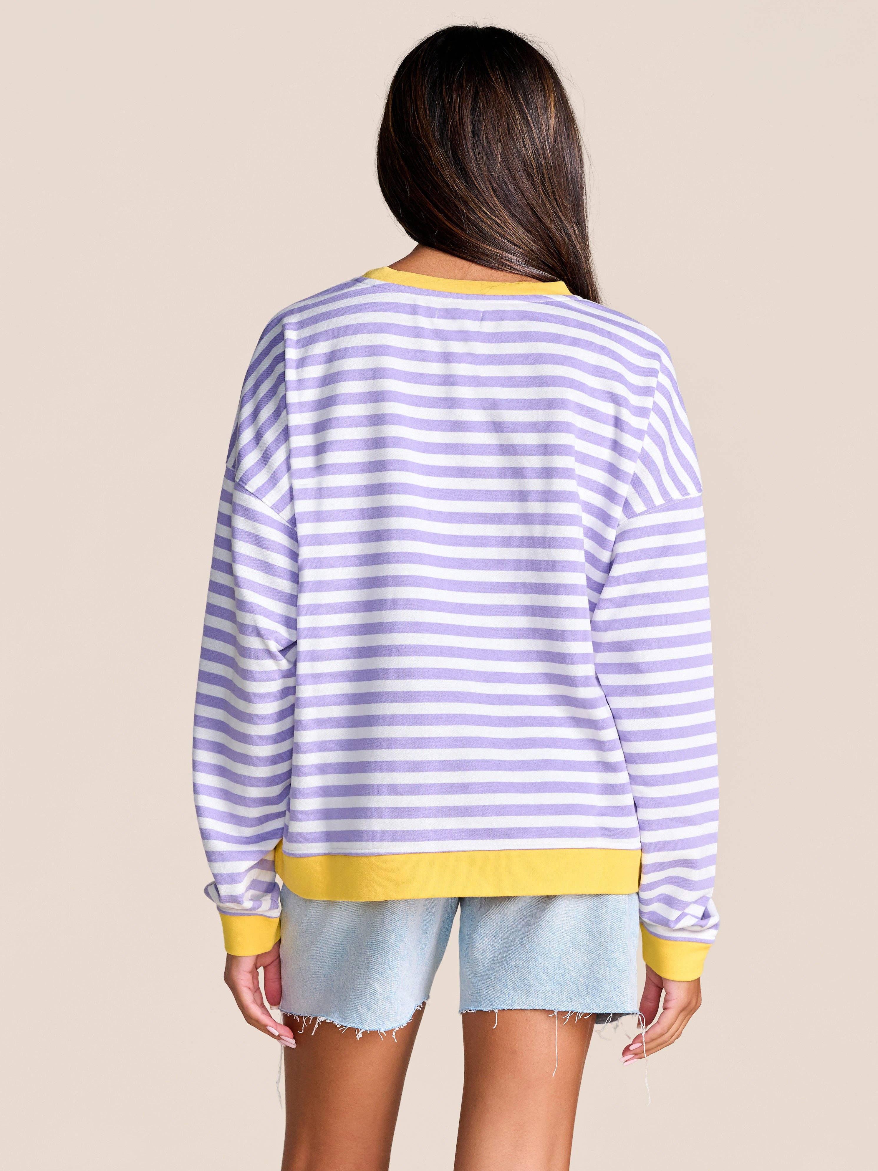The Society Stripe Pullover | LSU
