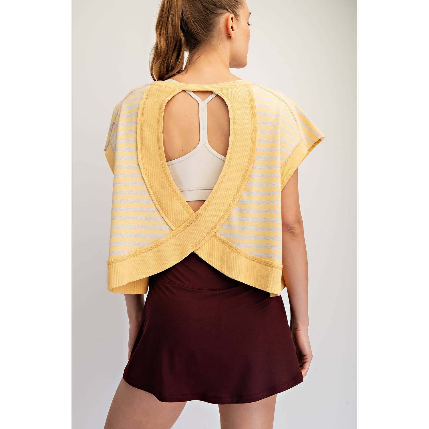 Terry Open Back Top