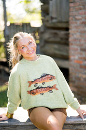 Trout Graphic Knit Sweater