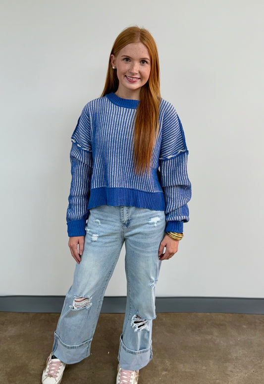 Two Toned Oversize Sweater