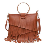 Iron Ring Handle Crossbody Bag