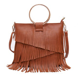 Iron Ring Handle Crossbody Bag