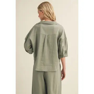 April Linen Blouse