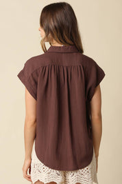Celine Flutter Sleeve Blouse