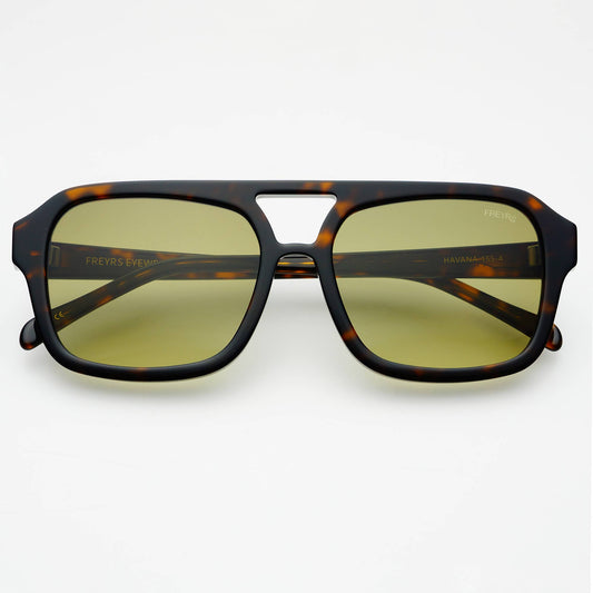 Havana Acetate Aviator Sunglasses