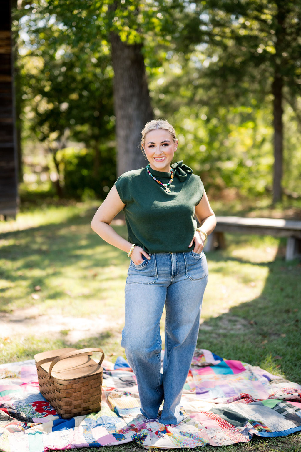 Julie Tie Neck Knit Top