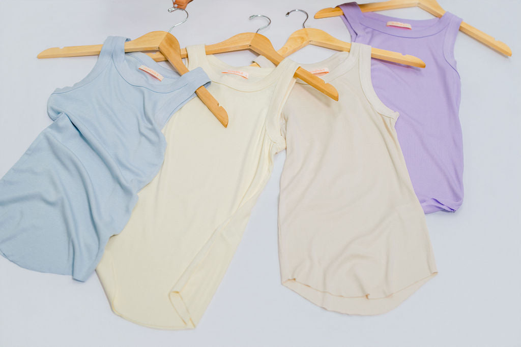 Ribbed Scoop Neck Tank