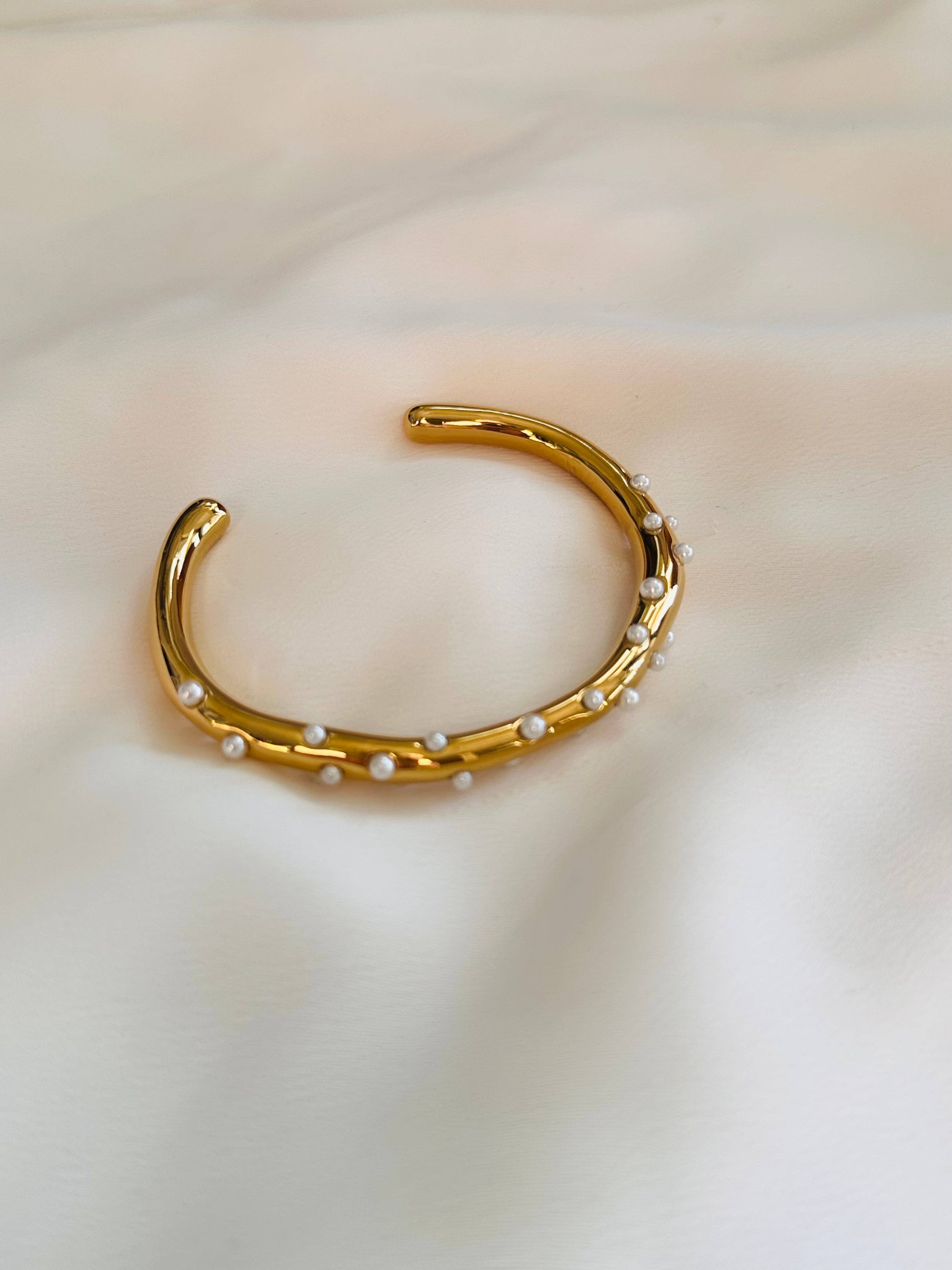 Pearl Bangle Bracelet