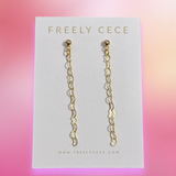 Heart Chain Duster Earrings 