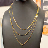 Sasha Dainty 3 strand CZ Necklace