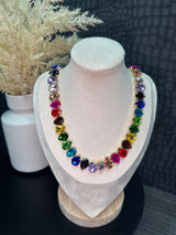 Multicolor Rhinetone Necklace