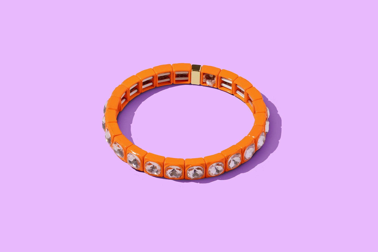 Enamel Stretch Bracelet - Small Gems - Zoe - Assorted Colors