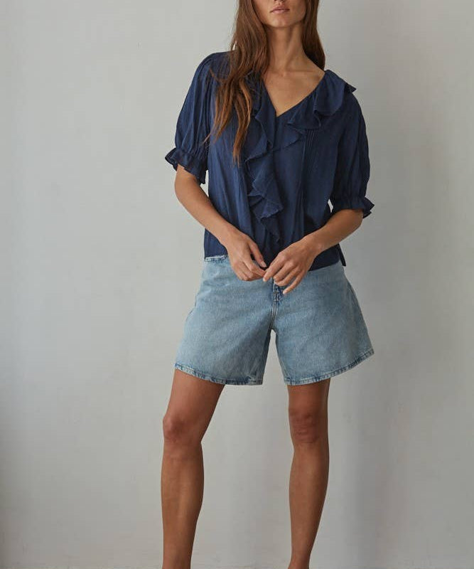 Izzy Woven Cotton Top