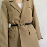 WAIST-HUGGING VINTAGE MATTE THIN BELT