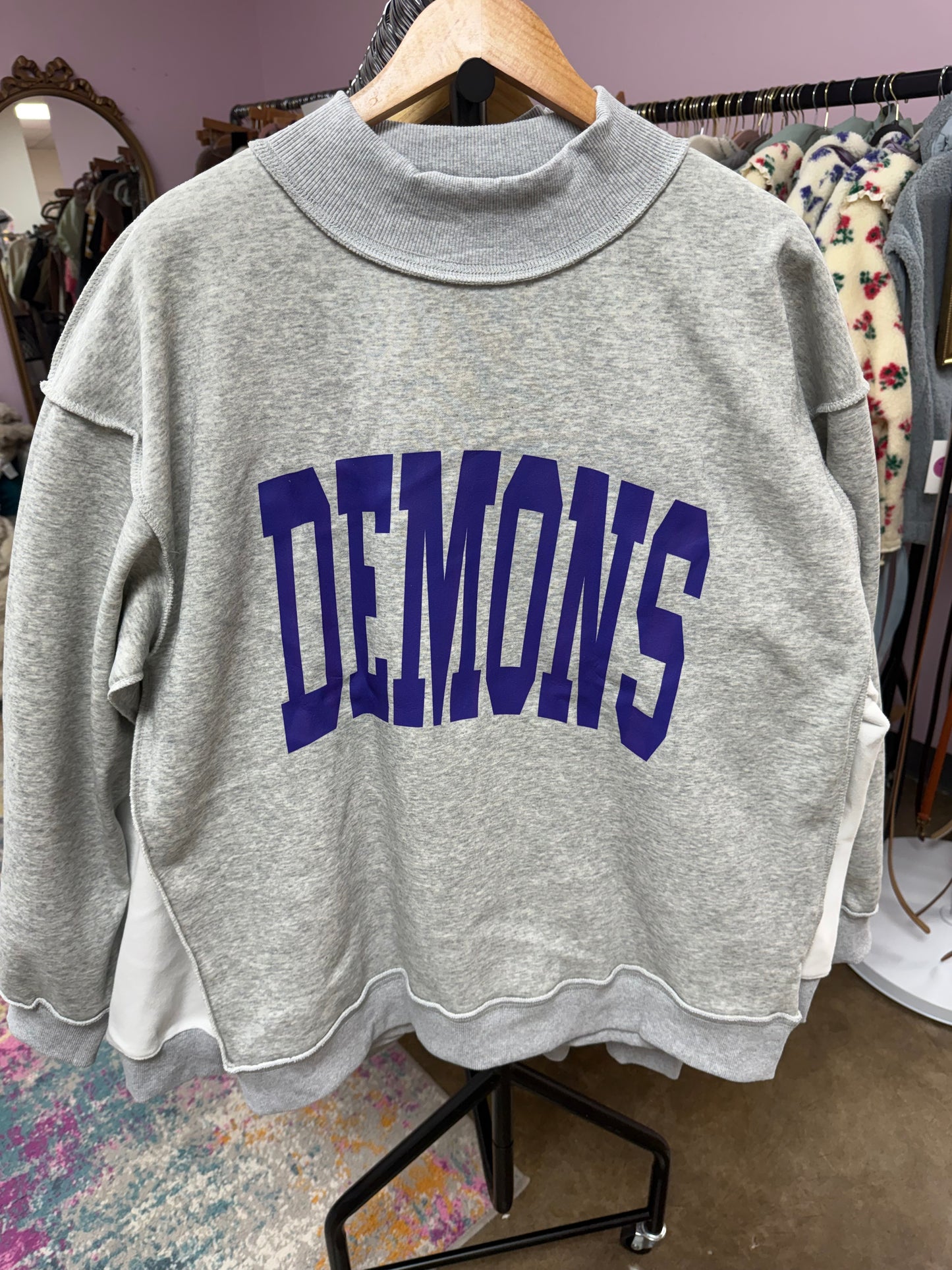 School Mock Neck Sweathshirts