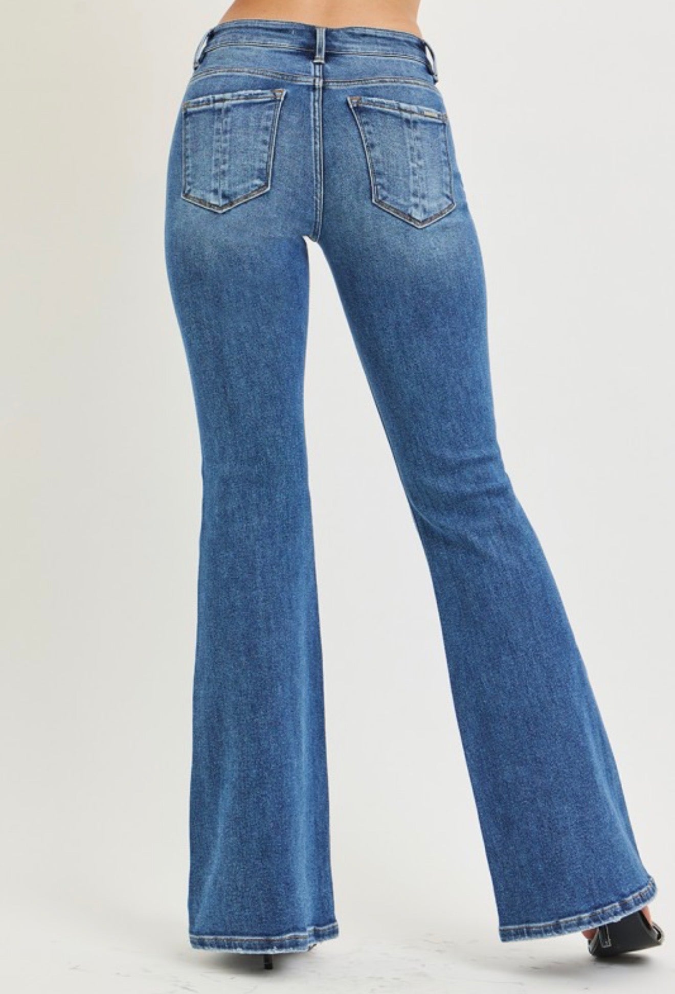 Mid Rise Flare Jeans