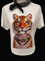 Jeweled Collar Tiger  Natural Crew