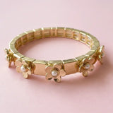 Enamel Stretch Bracelet - Flowers - Poppy - Assorted Colors