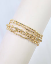 Anadarko Beaded Bracelet Set Gold
