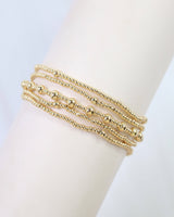 Anadarko Beaded Bracelet Set Gold