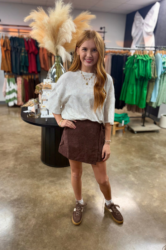Corduroy Mini Skort