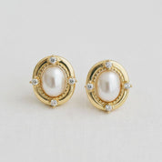 Chic Pearl and Zirconia Drop Earrings
