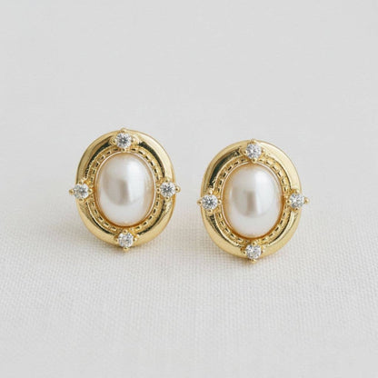 Chic Pearl and Zirconia Drop Earrings