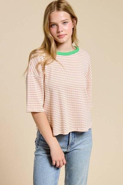 The Retro Stripe Ringer Tee