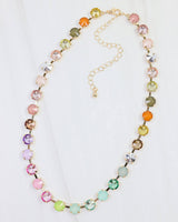 Shalimar Small  Rhinestone Necklace Light Multi